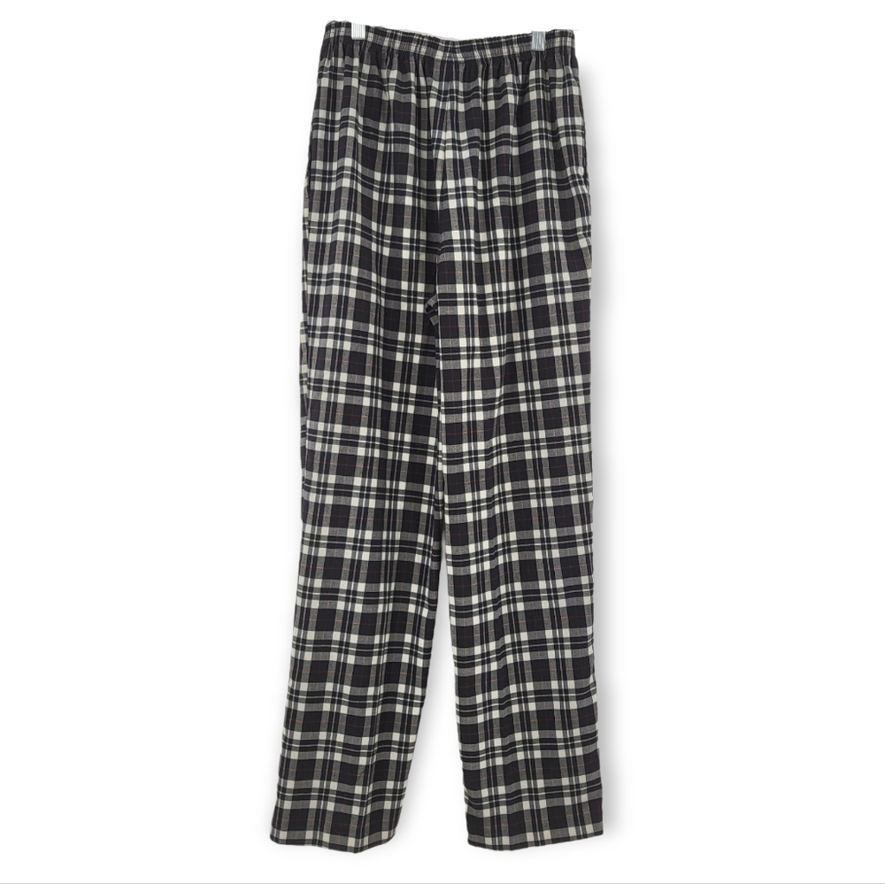 Vintage Ship n Shore Plaid Mom Pants Elastic Waist Dark Academia High Rise 90s
